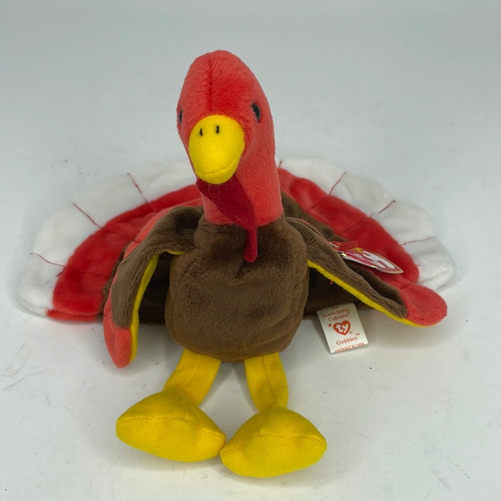 Vintage 1996 Gobbles the Turkey Date of Birth November 27, 1996 Ty Beanie Baby
